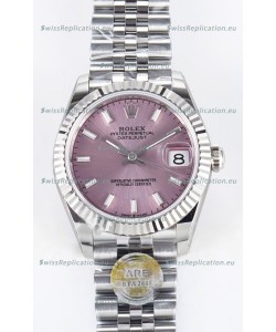 Rolex Super Clone Datejust ETA 2688 Movement 31MM Stainless Steel Pink Dial Watch 