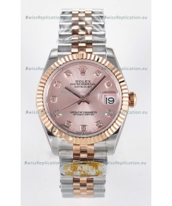 Rolex Super Clone Datejust ETA 2688 Movement 31MM Two Tone Rose Gold Swiss Champange Dial