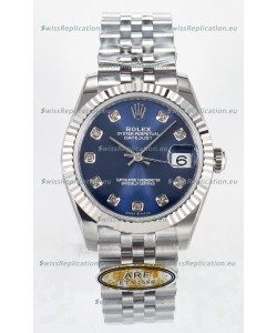 Rolex Super Clone Datejust ETA 2688 Movement 31MM Stainless Steel Blue Dial Watch 