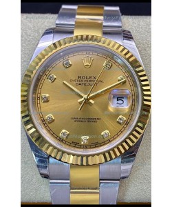 Rolex Datejust 126333 41MM Swiss 1:1 Mirror Replica Watch in 904L Steel - Gold Dial