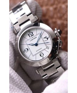 Pasha De Cartier 1:1 Mirror Quality Automatic Swiss Replica Watch 32MM - White Dial