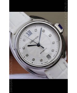 Cle De Cartier Automatic Swiss Replica Watch in Steel Casing - 35MM