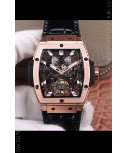 Hublot Masterpiece MP Edition Genuine Tourbillon Swiss Replica Watch In Rose Gold Casing
