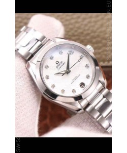 Omega Seamaster Aquaterra 150M 34MM Swiss Replica Watch in White Dial
