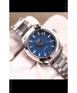 Omega Seamaster Aquaterra 150M 34MM Swiss Replica Watch in Blue Dial