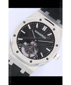Audemars Piguet Royal Oak Tourbillon 41mm Black Dial in 904L Steel Case Rubber Strap