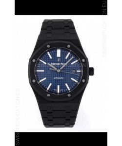 Audemars Piguet Royal Oak PVD Coated Swiss Replica Watch 3120 Swiss Movement - Blue Dial 