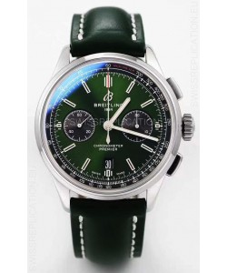 Breitling Premier B01 Chronograph 42 Edition Watch 1:1 Mirror Quality in Green Dial 