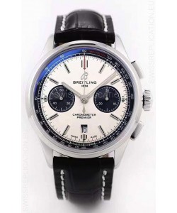 Breitling Premier B01 Chronograph 42 Edition Watch 1:1 Mirror Quality in Steel White Dial 