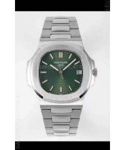 Patek Philippe Nautilus 5711/1A-014 1:1 Mirror Swiss Replica Watch in Green Dial 904L Steel 