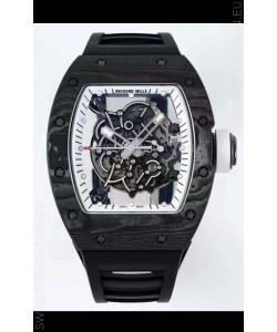 Richard Mille RM055 Forged Carbon Casing 1:1 Mirror Replica Watch in Black Strap 