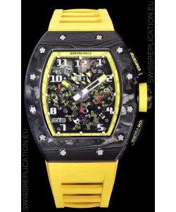 Richard Mille RM011 Felipe Massa 1:1 Mirror Quality One Piece Black Forged Carbon Case Watch