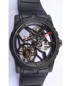 Roger Dubuis Excalibur Spider Flying Tourbillon Skeleton Carbon Casing 1:1 Mirror Swiss Watch