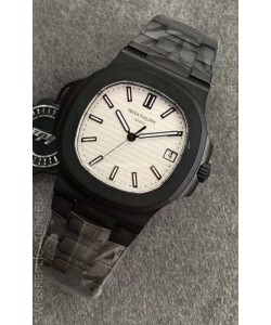 Patek Philippe Nautilus 5711 Black Venom PVD Swiss Replica Watch in White Dial 