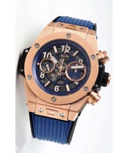 Hublot Big Bang Unico Rose Gold Blue 1:1 Mirror Edition Swiss Replica Watch