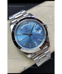Rolex Day Date Presidential 228206 904L Steel 40MM - ICE BLUE Dial 1:1 Mirror Quality Watch