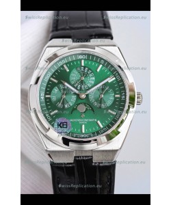 Vacheron Constantin Overseas Perpetual Calendar Ultra-Thin Green Dial with Leather Strap