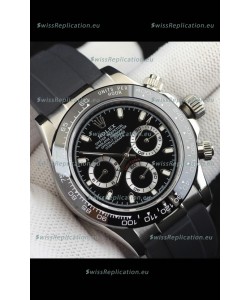 Rolex Daytona Japanese Movement Steel Casing Replica Watch in Black Dial