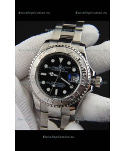 Rolex Yachtmaster Stainless Steel Japanese Replica Watch - 40MM - Black Dial 