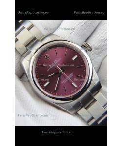 Rolex Oyster Perpetual Japanese Movement Replica Watch 39MM - Burgundy Dial