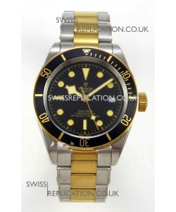 Tudor Black Bay 41 Two Tone Yellow Gold Black Dial Super Clone Watch 