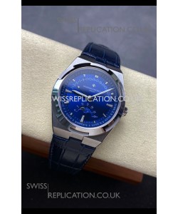 Vacheron Constantin Overseas True Moon Phase Steel Case Blue Dial Swiss Replica Watch 