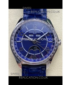 Vacheron Constantin Fiftysix Moonphase Blue Dial Steel Case Swiss Replica Watch 