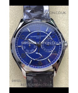 Vacheron Constantin Fiftysix Day-Date Stainless Steel Blue Dial Swiss Replica Watch 