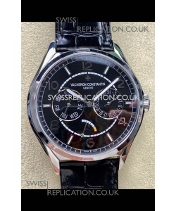 Vacheron Constantin Fiftysix Day-Date Stainless Steel Black Dial Swiss Replica Watch 