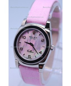 Rolex Cellini Cestello Ladies Swiss Pink Watch in Pearl Face